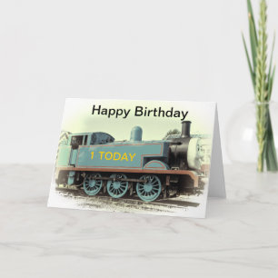 KAART VAN DE VERJAARDAG VAN DE TREIN