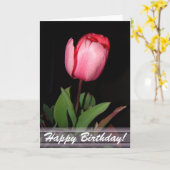 Kaart van de Verjaardag van de tulp de Gelukkige (Gele Bloem)