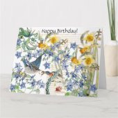 Kaart van de Verjaardag van de Vogel van de Sialia (Voorkant)