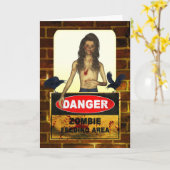 Kaart van de Verjaardag van de zombie de Gelukkige (Gele Bloem)