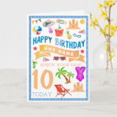 Kaart van de Verjaardag van de zomer de Strand (Gele Bloem)