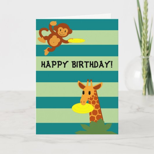 Kaart van de Verjaardag van Frisbee de Oerwoud (Voorkant)