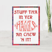 Kaart van de Verjaardag van Haggis de Grappige (Voorkant)