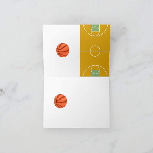 Kaart van de Verjaardag van het basketbal de (Binnen)