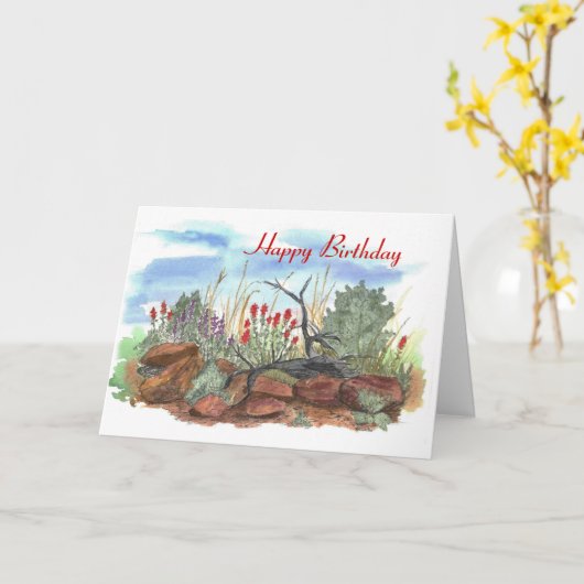 Kaart van de Verjaardag van het Penseel van de (Gele Bloem)