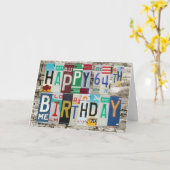 Kaart van de Verjaardag van nummerplaten de (Gele Bloem)