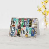 Kaart van de Verjaardag van nummerplaten de (Gele Bloem)