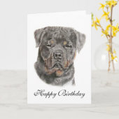 Kaart van de Verjaardag van Rottweiler de (Gele Bloem)