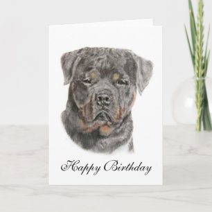 Kaart van de Verjaardag van Rottweiler de