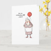 Kaart van de verjaardag - vieren we 29 opnieuw? (Gele Bloem)