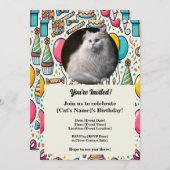  Kaart van de Verjaardagsuitnodiging van het Huisd (Voorkant / Achterkant)