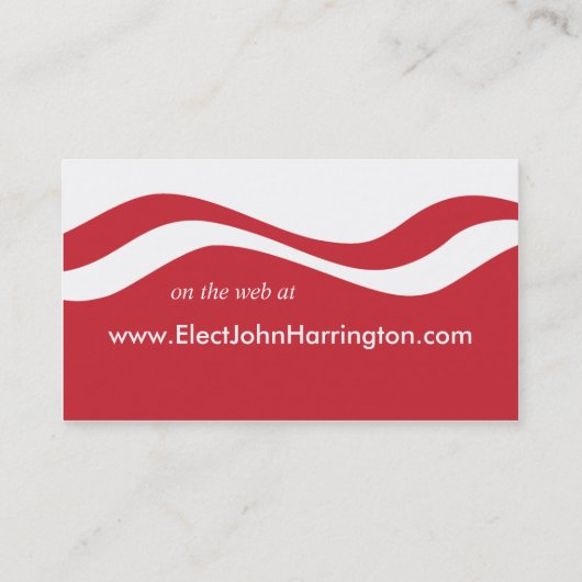 Kaart van de verkiezingscampagne-burgemeester visitekaartje (Achterkant)