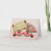 Kaart van de Victoriaans Valentijnse - Rozen en An (Voorkant)