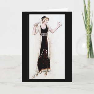 Kaart van de Vintage Bakst 1912 Druk van de Mode