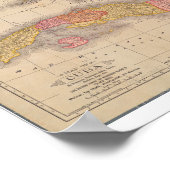 Kaart van de Vintage Poster op Cuba (Hoek)