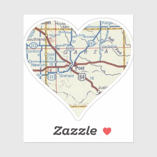 Kaart van de Vintage van Texas Sticker (Vel)