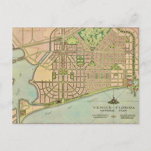 Kaart van de Vintage van Venetië (Voorkant)
