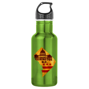 Kaart van de vintage van Washington DC Waterfles