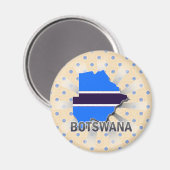Kaart van de vlag van Botswana 2.0 Magneet (Voorkant / Achterkant)