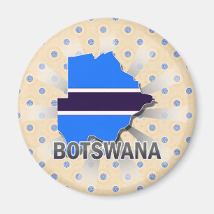Kaart van de vlag van Botswana 2.0 Magneet