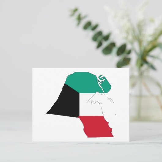 Kaart van de vlag van Koeweit (Staand voorkant)