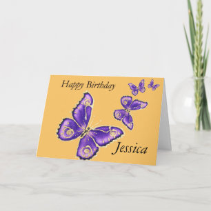 Kaart van de Vlinder van de Verjaardag van Jessica