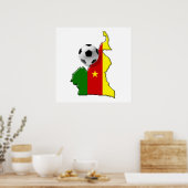 Kaart van de voetballen geschenken van het Kameroe Poster (Keuken)