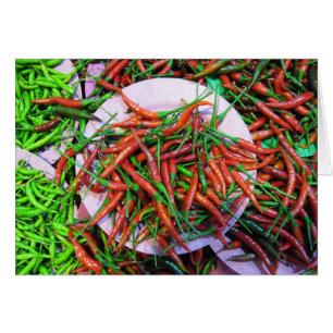 Kaart van de vogelgriegel Chili Peppers