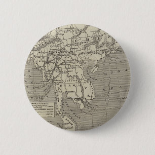 Kaart van de voorgestelde route naar China vanuit Ronde Button 5,7 Cm