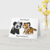 Kaart van de Vrienden van de Panda van de Tijger (Gele Bloem)