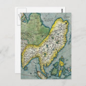 Kaart van de vroege 16e eeuw van Azië (Voorkant / Achterkant)