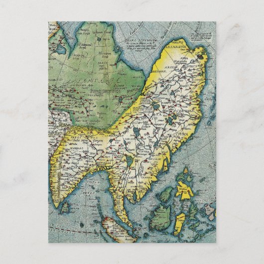 Kaart van de vroege 16e eeuw van Azië (Voorkant)