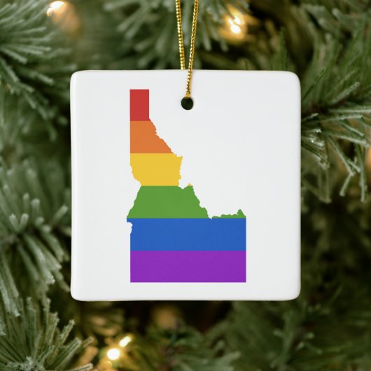 Kaart van de VS | De staat Idaho Keramisch Ornament (Boom)