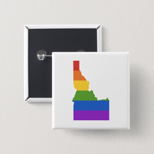 Kaart van de VS | De staat Idaho Vierkante Button 5,1 Cm (Voorkant /achterkant)
