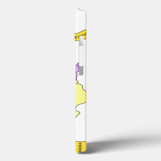 Kaart van de VS gedekt Case-Mate iPhone Case (Achterkant / Links)