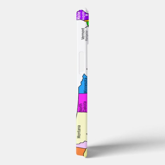 Kaart van de VS gedekt Case-Mate iPhone Case (Achterkant / Rechts)