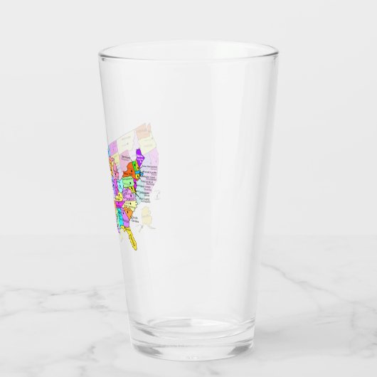 Kaart van de VS gedekt Glas (Links)