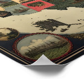  kaart van de VS Poster (Hoek)