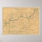  kaart van de vuurtoren van de Ohio (1897) Poster (Voorkant)