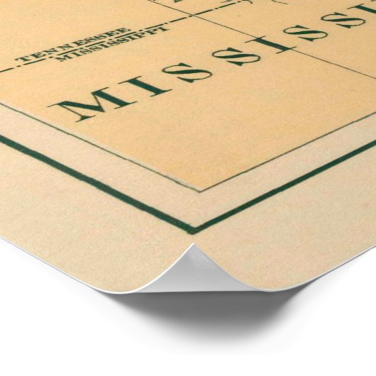  kaart van de vuurtoren van de Ohio (1897) Poster (Hoek)