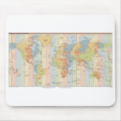 Kaart van de Waaltijdzones Muismat (Voorkant)