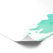 Kaart van de waterverf van de Wereldkaart Foto Afdruk (Hoek)