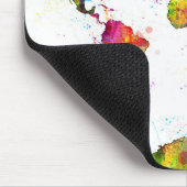 Kaart van de Waterverf van de Wereldkaart Muismat (Hoek)