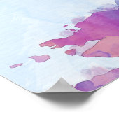 Kaart van de Waterverf van de Wereldkaart Poster (Hoek)