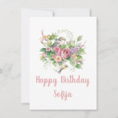 Kaart van de Waterverf van het Roos van de vogelpe (Voorkant)