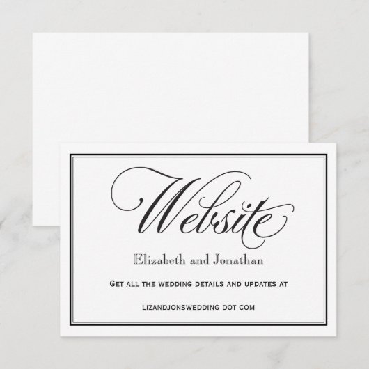 Kaart van de website voor het binden van zwart-wit (Voorkant / Achterkant)