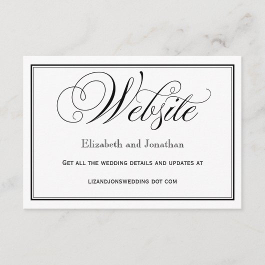 Kaart van de website voor het binden van zwart-wit (Voorkant)