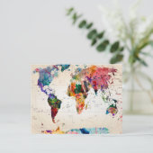 Kaart van de wereld (Staand voorkant)