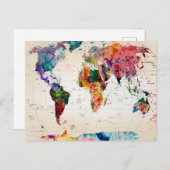 Kaart van de wereld (Voorkant / Achterkant)