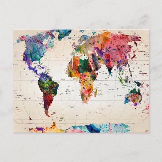 Kaart van de wereld (Voorkant)